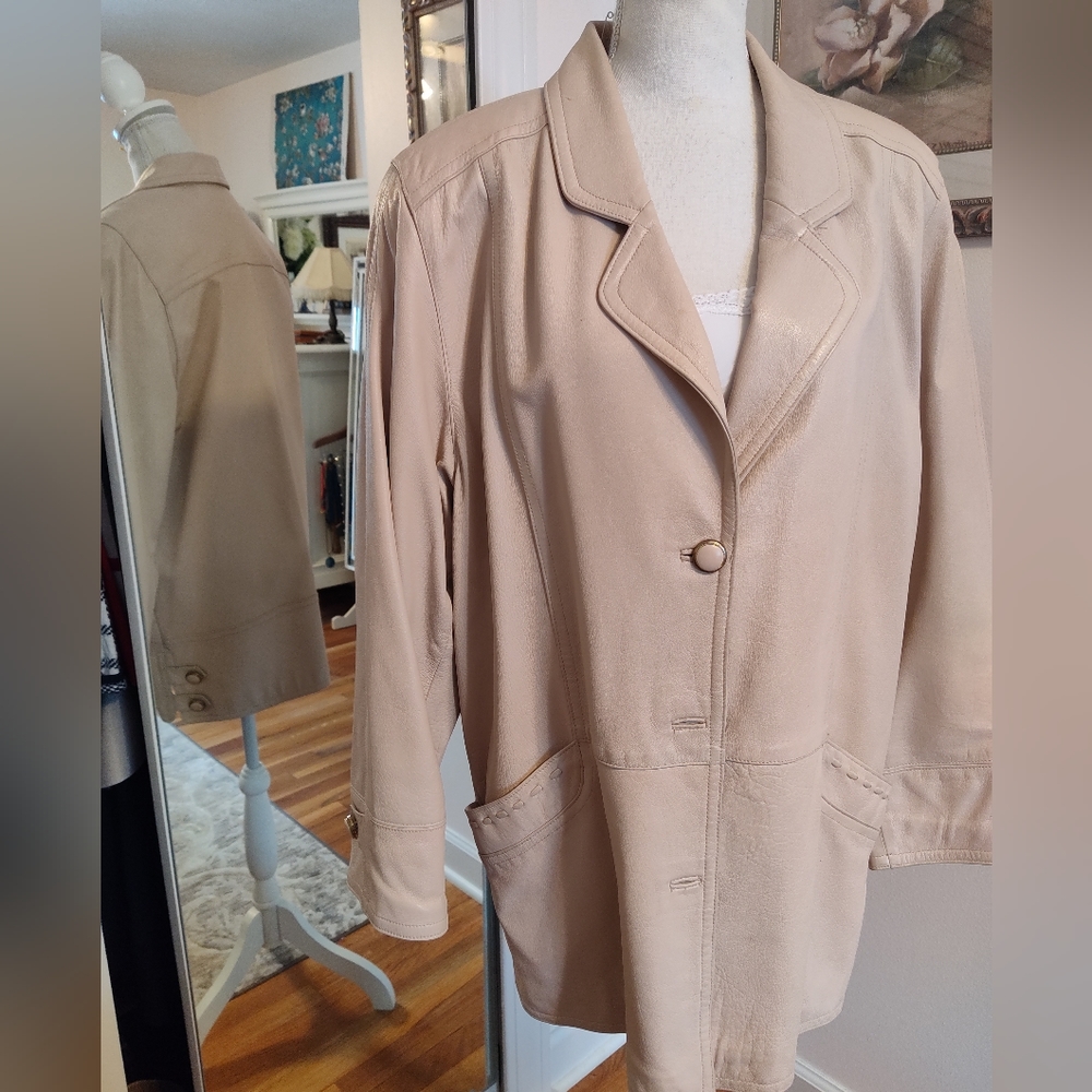 Buttery soft leather coat.